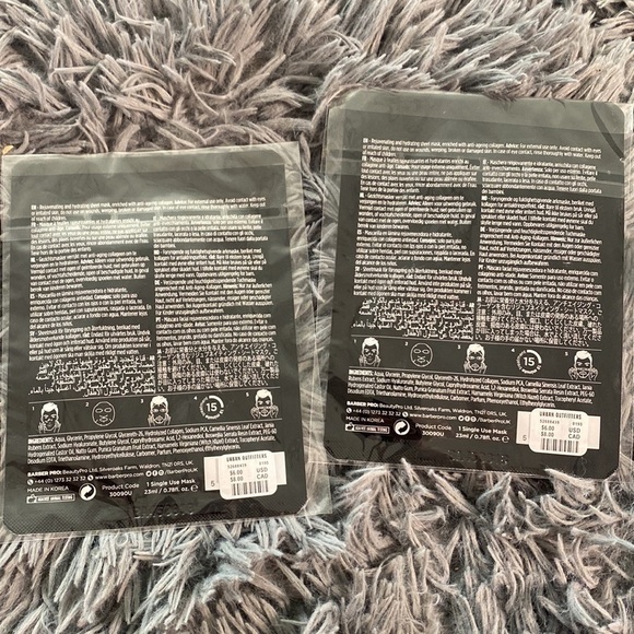 LOT OF 2 NEW SEALED BARBER PRO Face Mask Rejuvenating & Hydrating Collagen - Picture 3 of 4